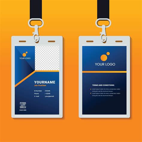 Professional Corporate Id Card Template Clean Id Card Design With