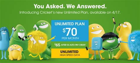 Cricket Wireless New Unlimited Talk Text And Data Plan Only 70month