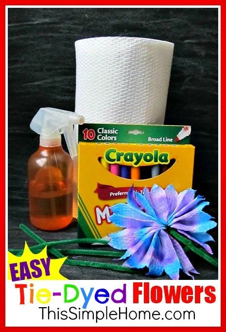 Paper Towel Tie Dyed Flowers This Simple Home