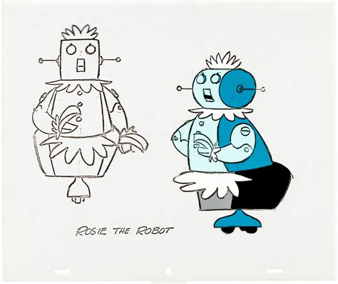 Concept Art And Model Sheet For The Jetsons Character Rosie The Robot Hanna Barbera