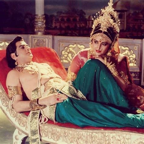 Jaya Prada With Jeetendra In Luv Kush Indian Photoshoot Vintage