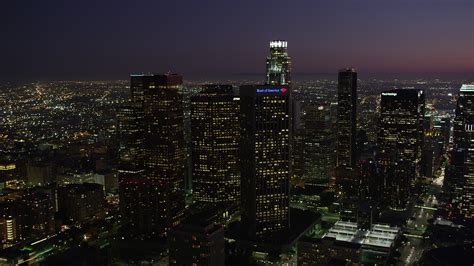 48k Stock Footage Aerial Video Of Skyscrapers In Downtown Los Angeles