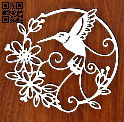 Cnc Vector Dxf Plasma Router Laser Cut Dxf Cdr Vector Files Hummingbird