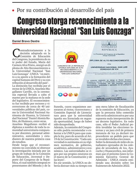 Nota Informativa Del Diario Iqueño La Opinión Noticias Unica