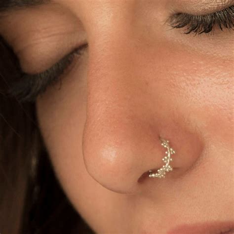 Gold Nose Jewelry Unique Nose Ring Nose Hoop Indian Etsy