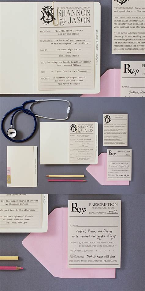 Medical Themed Wedding Invitations Are Necessary When Two Doctors Get