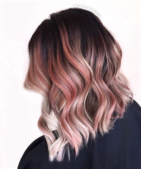 Obsessed Over This Platinum And Rose Gold Rooted Hair