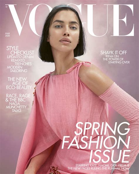 Irina Shayk Vogue Uk March 2020 Cover And Photos Celebmafia