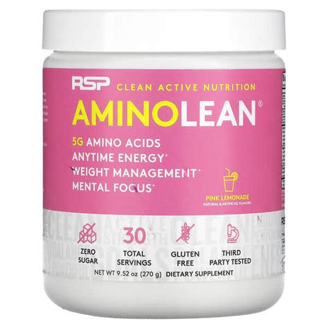 Rsp Nutrition Aminolean 5 G Amino Acids Anytime Energy Pink
