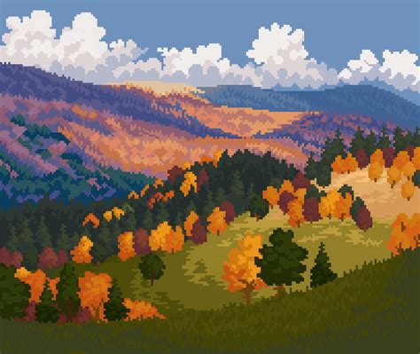 October 25 Pixelart Pixel Art Landscape Cool Pixel Art Pixel Art