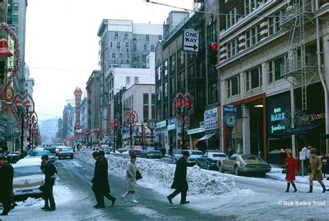 1969 Snow Downtown Portland Oregon Pacific Nw