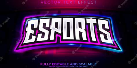 Premium Vector Esport Text Effect Editable Gamer And Neon Text Style