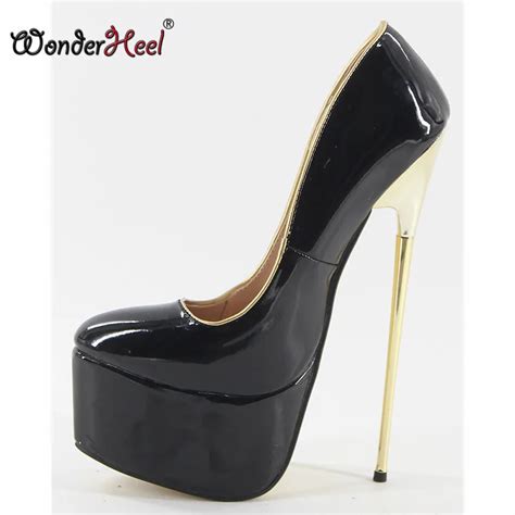 wonderheel new extreme high heel appr 22cm 8 6 spike heel patent pu women pump sexy fetish