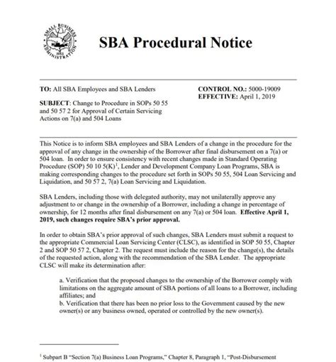 Sba Hot Topic Tuesday — Lenders No Longer Can Approve Changes In