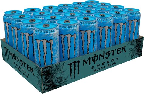 Monster Energy Ultra Blue Sugar Free Energy Drink Ounce Pack Of Zero Sugar Low
