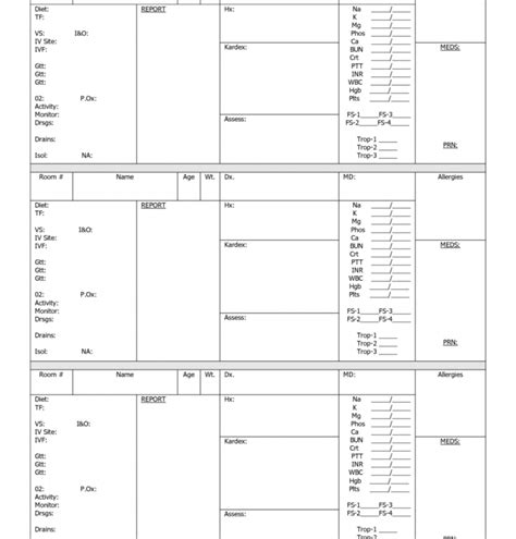 Nurse Brain Sheet Med Surg Nurse Report Sheet Nurse Brain Sheet Med Images And Photos Finder