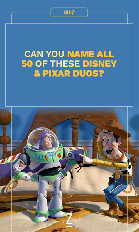 Can You Name All 50 Of These Disney And Pixar Duos Zimbio Quizzes Disney Duos Disney Pixar