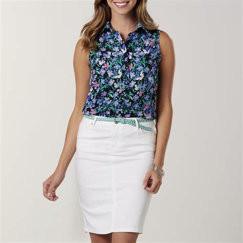Simply Styled Womens Sleeveless Blouse Floral