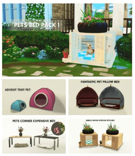 Pet Beds Pack 1 For The Sims 4 The Sims Sims 4 Cc Möbel Haustierbetten
