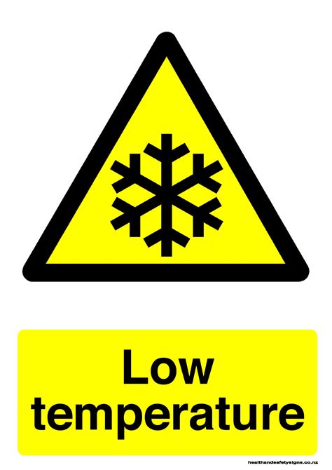 Low Temperature Warning Sign Health And Safety Signs