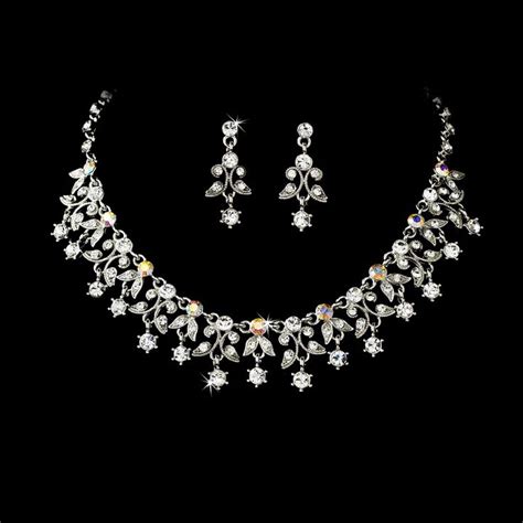 Elegance By Carbonneau Ne906silverab Vintage Elegant Jewelry Set Ne 906