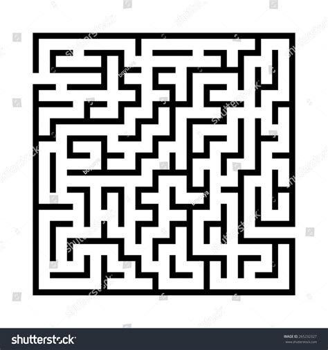 Maze Labyrinth Vector Illustration Simple Labyrinth Stock Vector