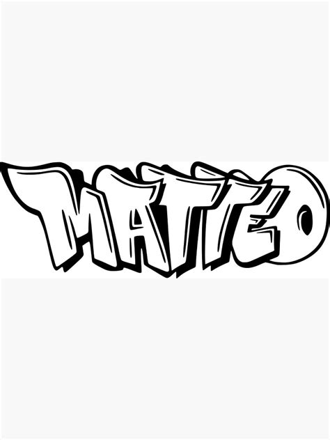 Matteo Graffiti Name Design Poster For Sale By Namethatshirt Redbubble