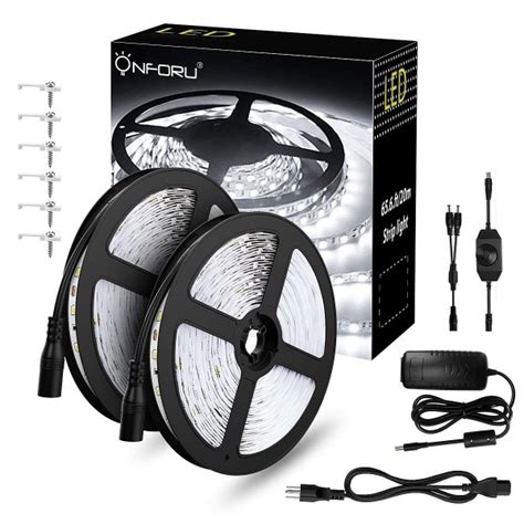 66ft Dimmable Led Strip Lights Kit Ul Listed Power Supply 6000k