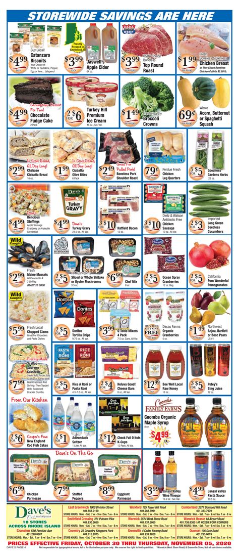 Daves Fresh Marketplace Weekly Special From Oct 30 2020