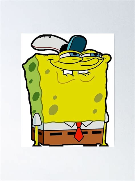 Grinning Spongebob Poster For Sale By Martimmendes Redbubble