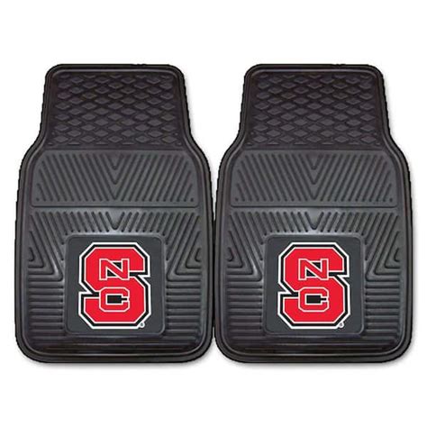 fanmats north carolina state 18 in x 27 in 2 piece heavy duty vinyl car mat 10988 the home depot