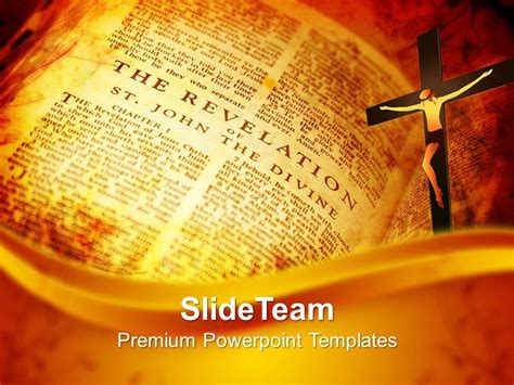 Worship Jesus Powerpoint Templates Open Bible Showing Revelation