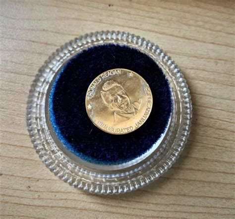 40th President Ronald Reagan 1981 Inauguration 10k Solid Gold Coin