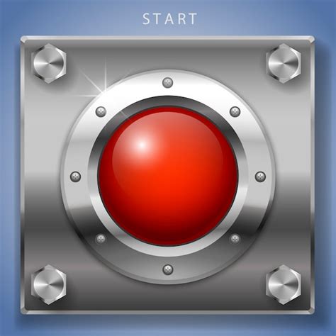 Premium Vector Red Start Button Ignition