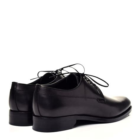 Christian Dior Brushed Calfskin Derby Shoes 405 Black 756871