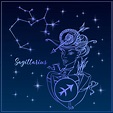 Zodiac sign Sagittarius a beautiful girl. The Constellation of ...