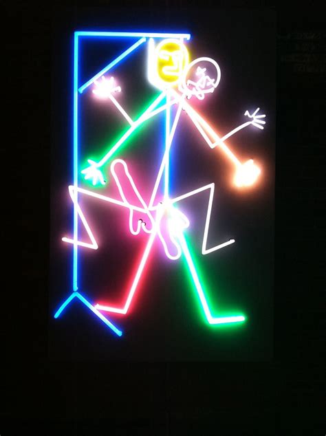 Bruce Naumans Hanged Man Neon Sign Art Sign Art Neon Art