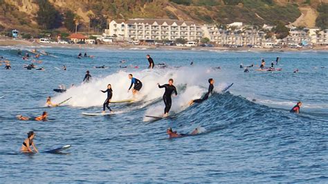 The Most Crowded Day Ever Surfing Doheny State Beach Raw Clips