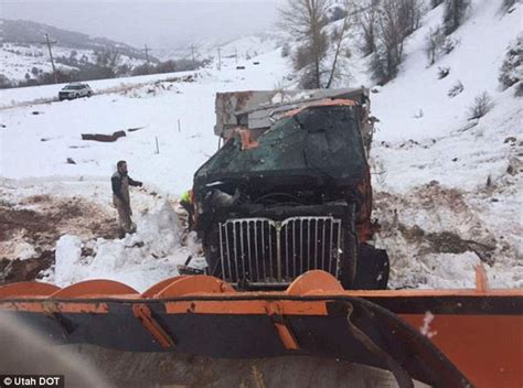 Utah Snow Plow Driver Is Run Off The Road And Falls 300ft Into A Canyon And Survives Daily