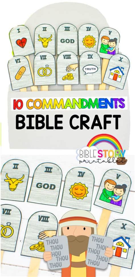 Ten Commandments Crafts Bible Story Printables