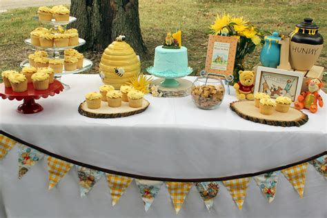 Table5 Winnie The Pooh Themes Dessert Table Birthday Bee Baby Shower