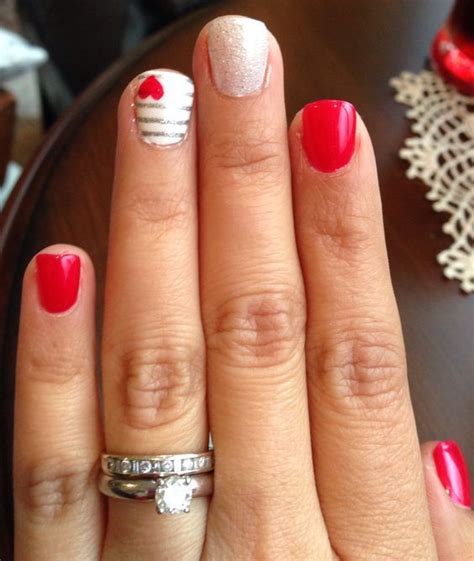 Valentine's day is the one day of the year that promotes (and excuses) unapologetically indulging in sweets and spreading the love via a cheeky note or two. Silver Stripes | DIY Valentines Day Nail Art Ideas for ...