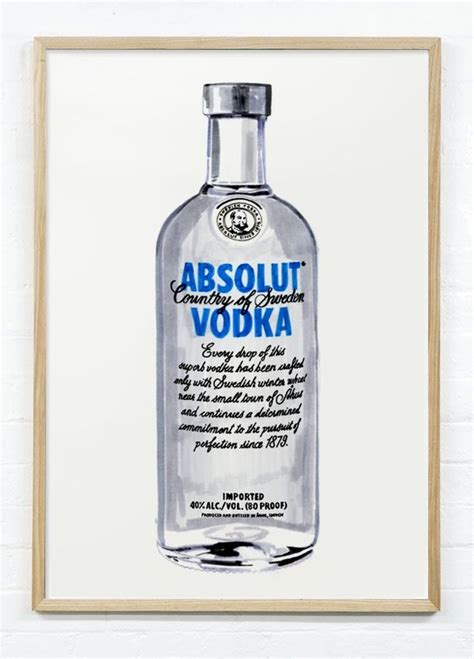 Absolut Vodka Digital Print Of Original Felt Tip Drawing Absolut
