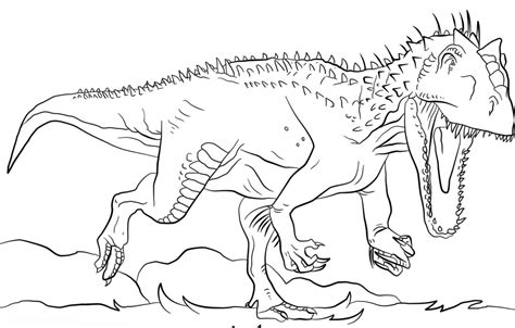 Jurassic World Coloring Pages Indominus Rex At Free