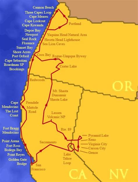 Oregon And California Coast Road Trip Exploring Maps In 2019 Oregon