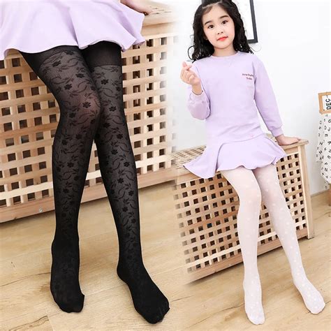 Korean Fashion Princess Jacquard Thin Nylon Dance Girls Tights