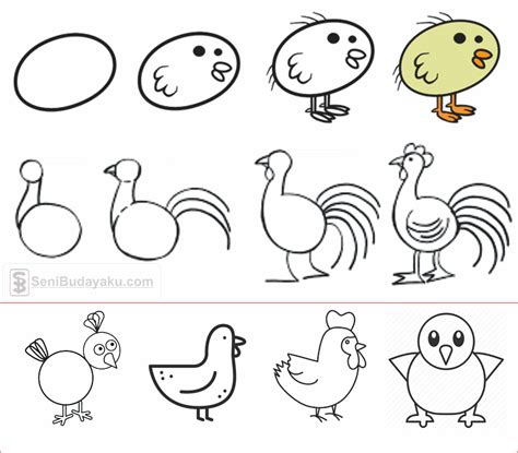 Bercinta yang cukup sebagai cara membuat anak. 10 Cara Menggambar Ayam Dengan Mudah - Seni Budayaku