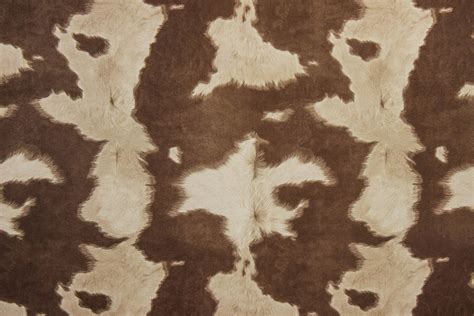 Suede Cowhide Fabric Brownwhite The Fabric Mill