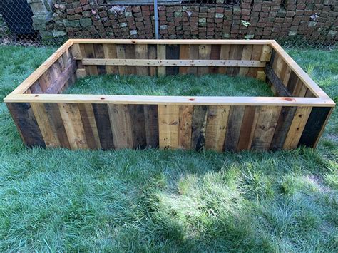 Raised Garden Bed From Pallets Sealed With Linseed Oil Will Be