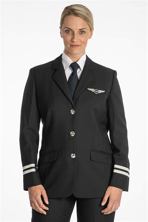 Ladies Pilot Uniform Single Breasted Jacket Black Navy Armstrong